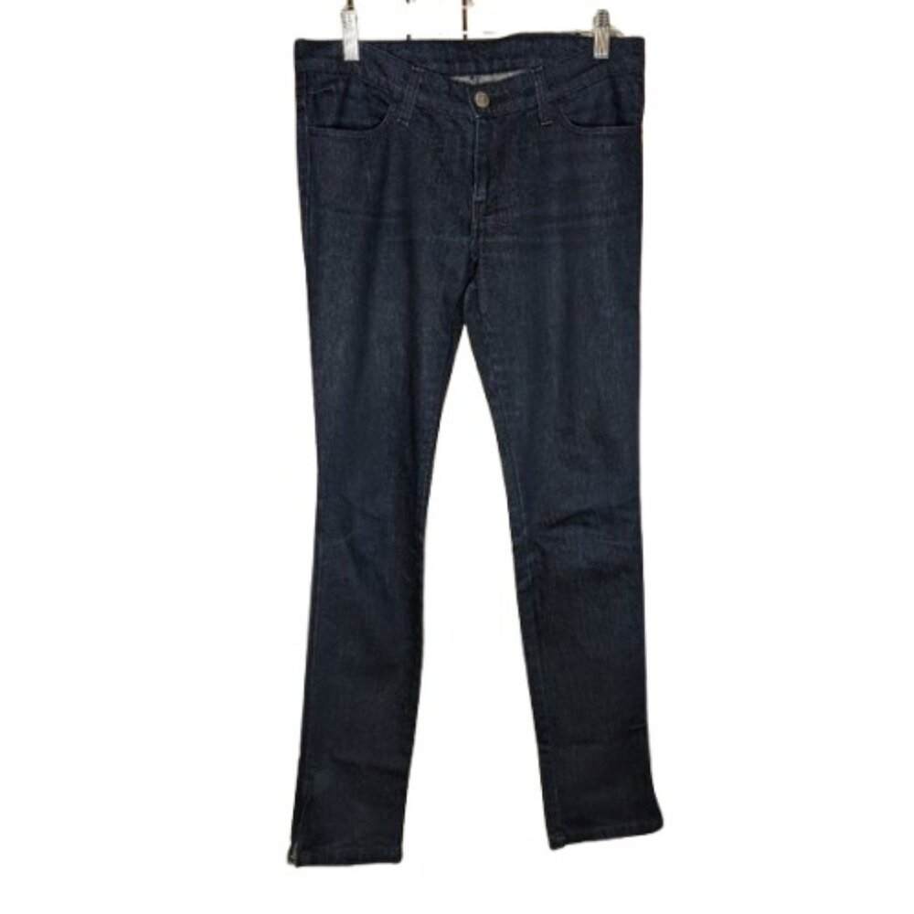 Ksubi dark blue Van Wrinkle ankle zip skinny straight leg jeans size 30